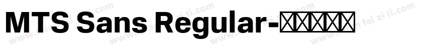 MTS Sans Regular字体转换